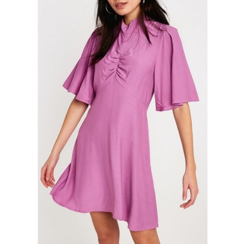 Free People Be My Baby Ruched Pink Dress